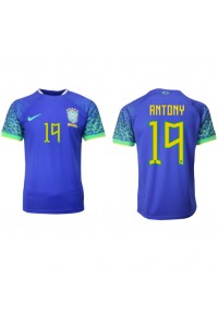 Fotbalové Dres Brazílie Antony #19 Venkovní Oblečení MS 2022 Krátký Rukáv